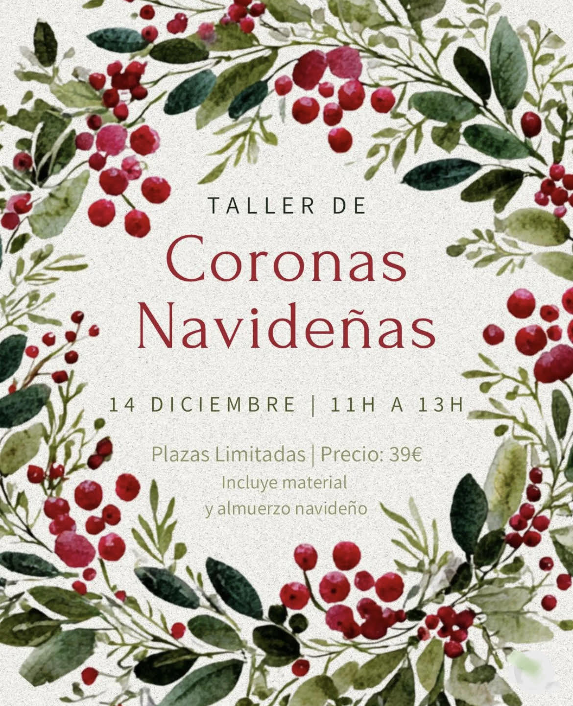 Taller Coronas Navideñas 2025